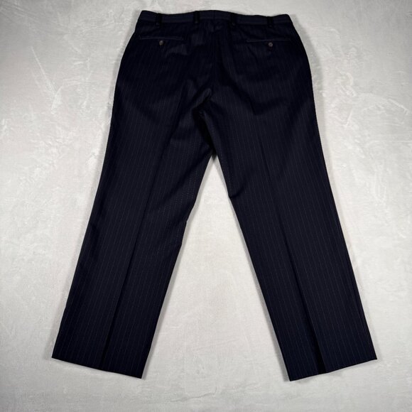 Lauren Ralph Lauren Suit Men Size 44L Gray Striped 100% Wool W38 L29 2-Piece Set - Picture 13 of 13